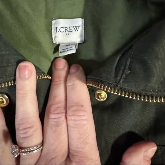 J.Crew Utility Field Jacket – Olive Green – gold accents Size Medium - Picture 2 of 4